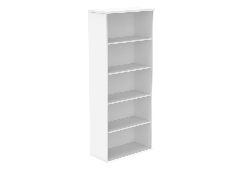Bookcase (FSC) | 4 Shelf | 1980 High | Arctic White